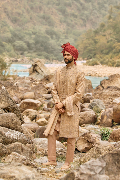 Imperial Bronze Sherwani Set