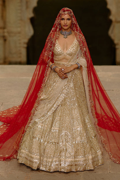 Gold Lehenga Set