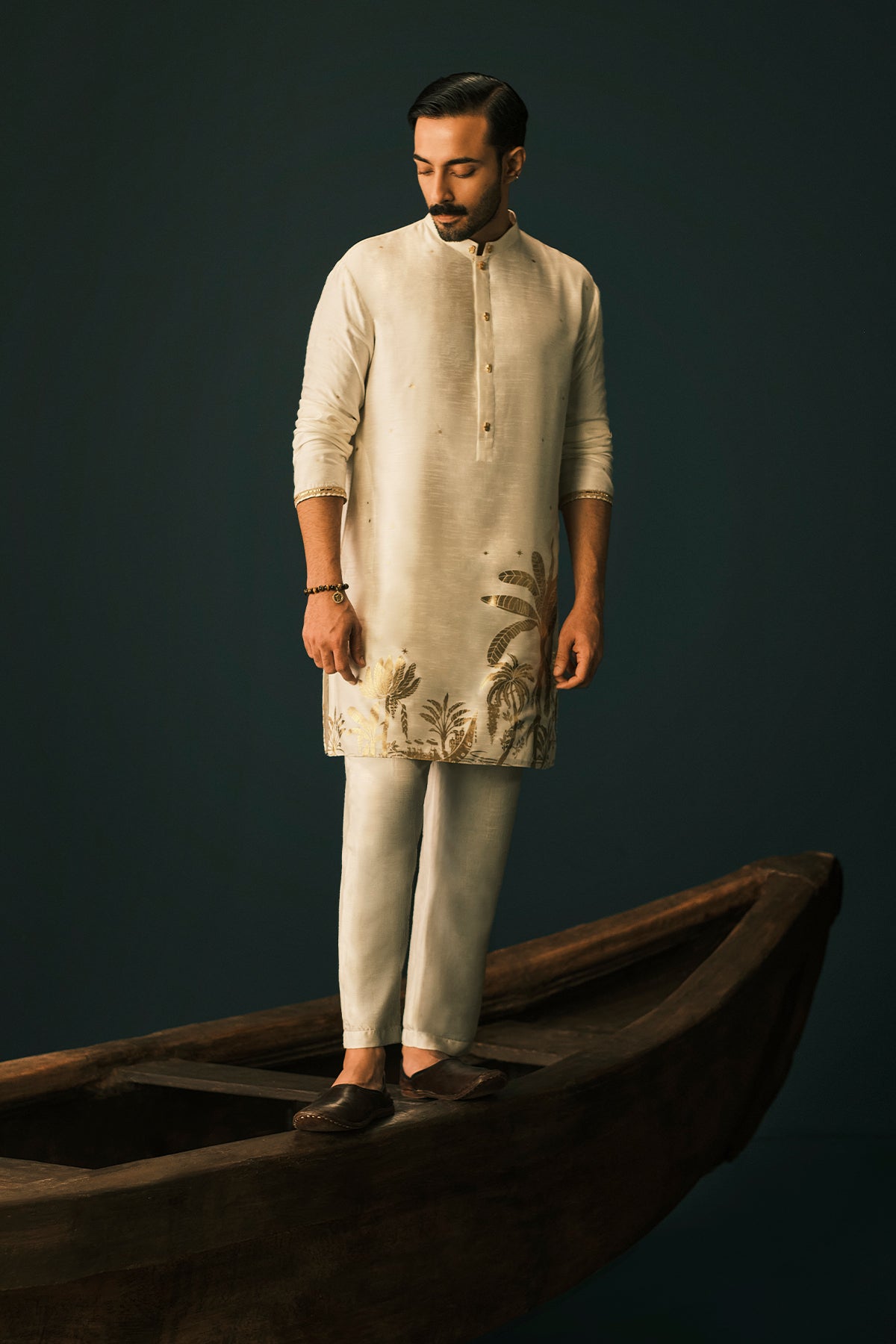 Ivory Backwater Postcard Kurta Set