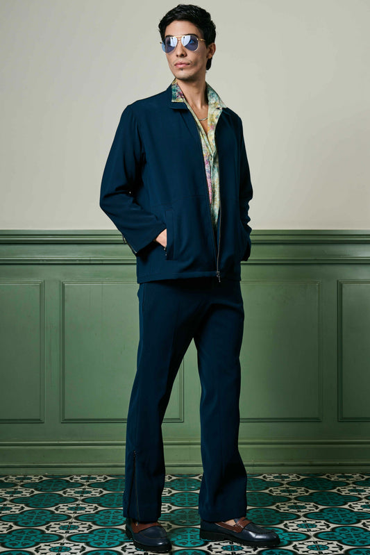 Order Navy Lachka Knitted Co-ord Set Online – Stylish & Affordable