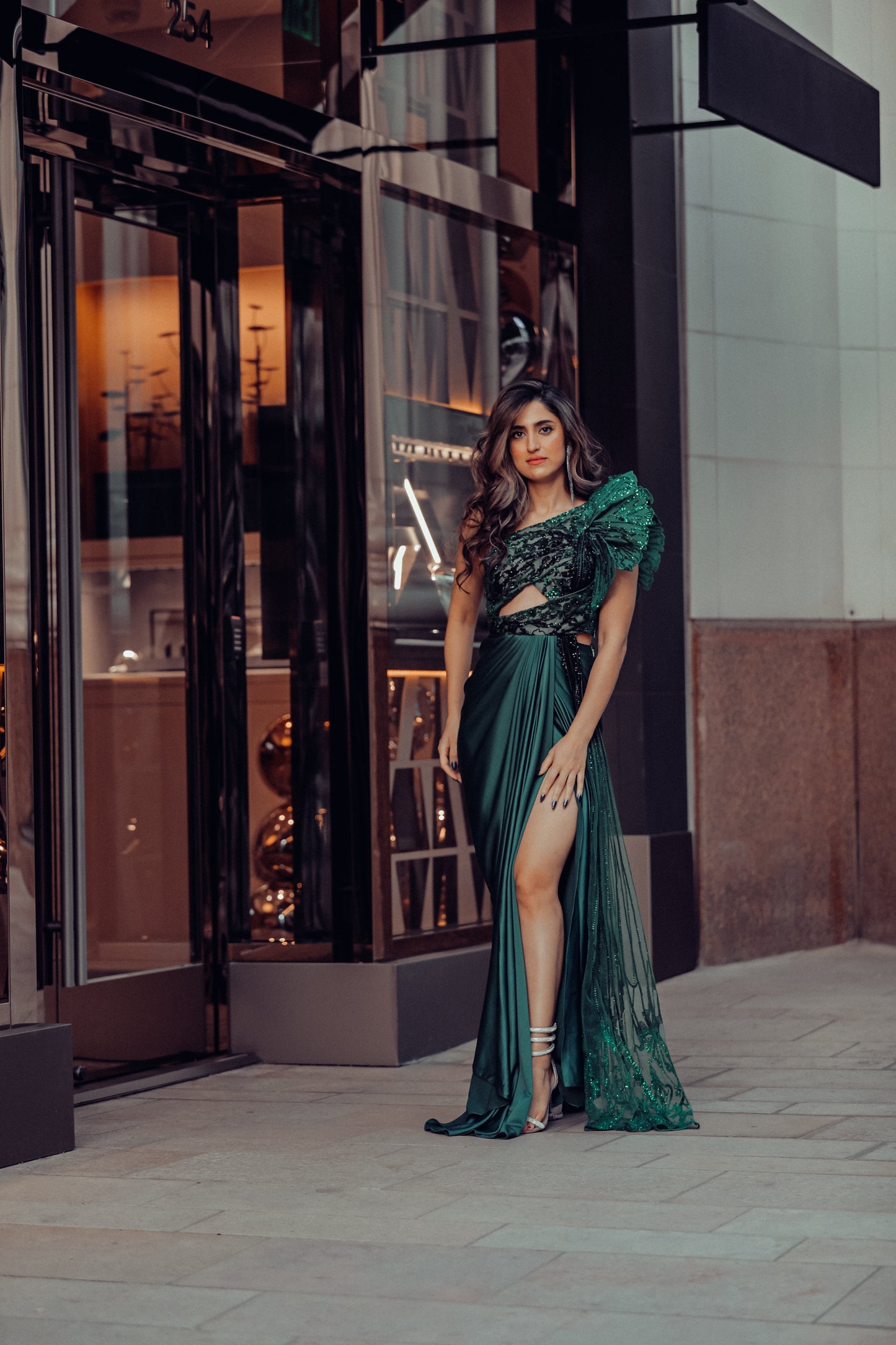 Glazed wings saree