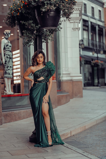 Glazed wings saree