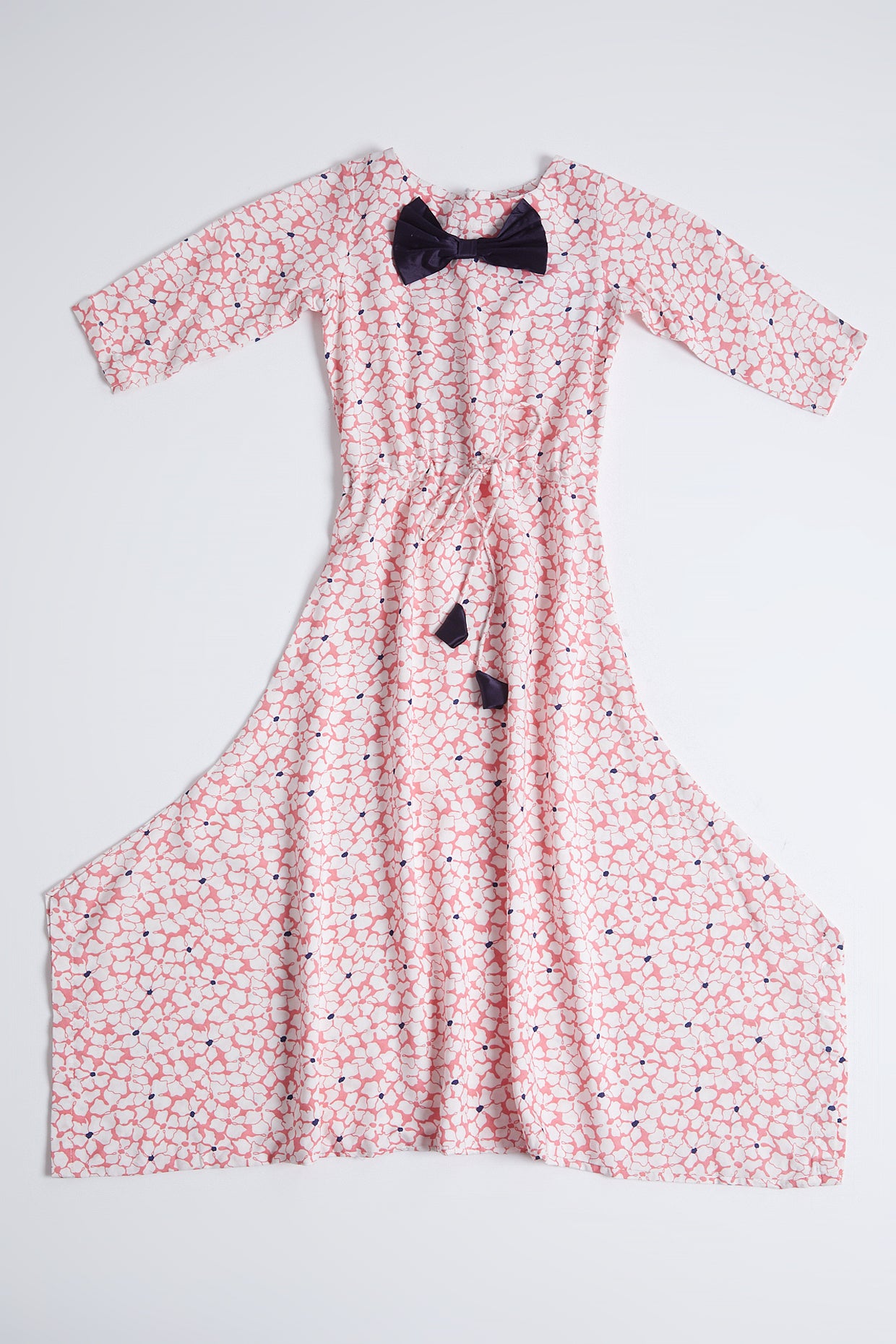 White & Pink Printed Jumpsuit For Girls by Pankhuri by Priyanka - Kids at Pernia's Pop Up Shop