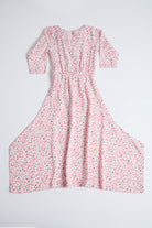 White & Pink Printed Jumpsuit For Girls by Pankhuri by Priyanka - Kids at Pernia's Pop Up Shop