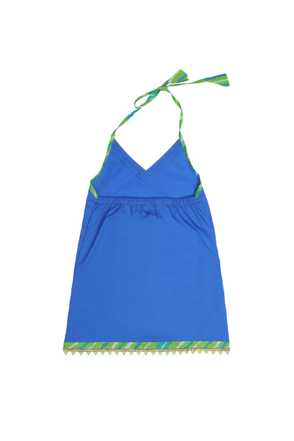 Turquoise Cotton Dhoti Set For Girls by Pankhuri by Priyanka - Kids at Pernia's Pop Up Shop