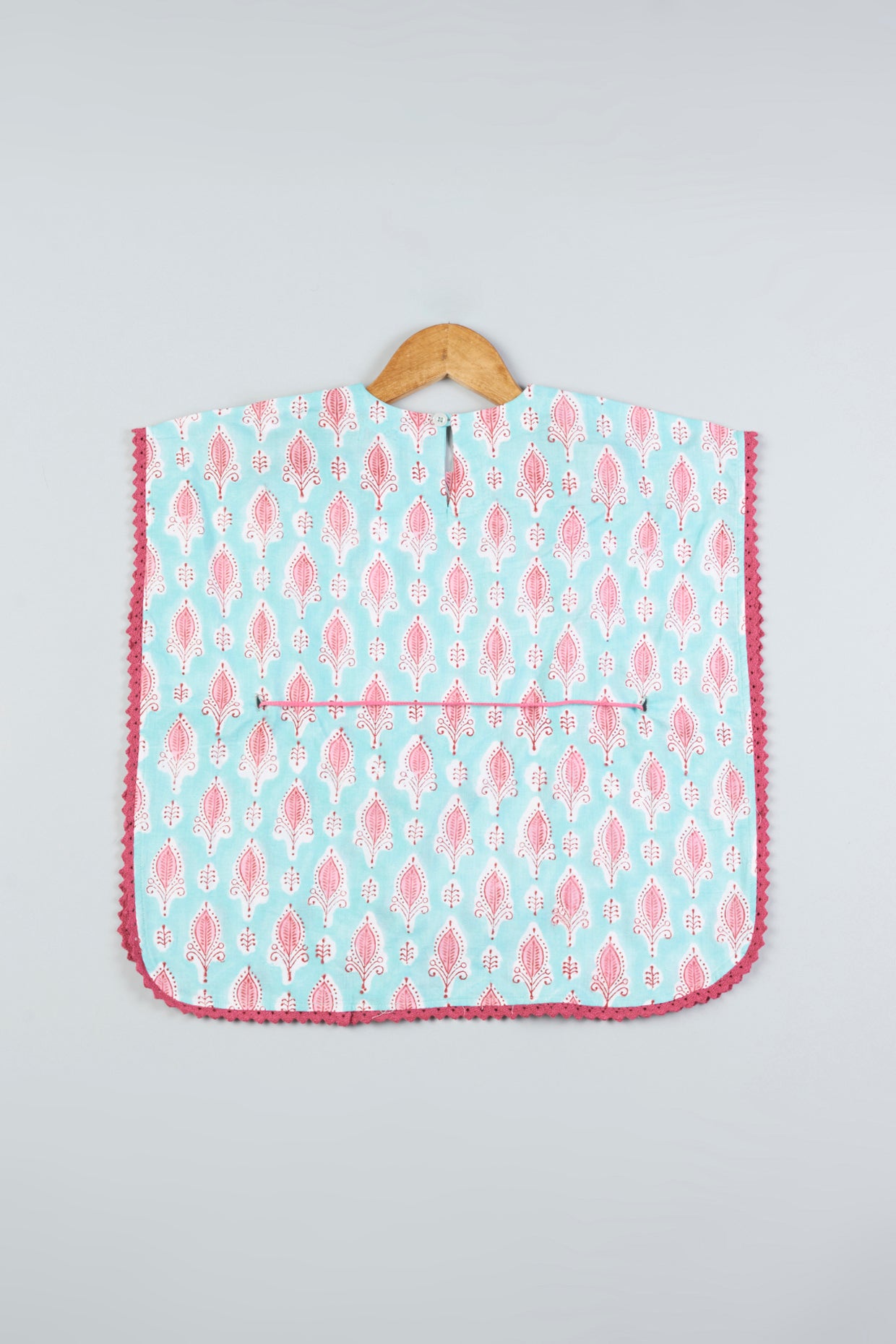 Sea Green Printed Kaftan Dress For Girls by Pankhuri by Priyanka - Kids at Pernia's Pop Up Shop