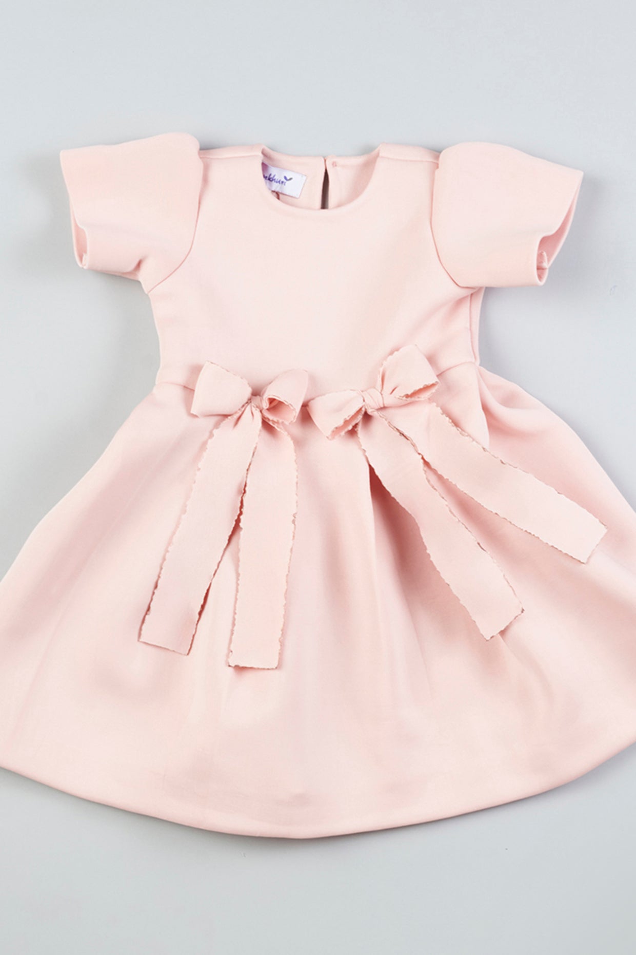Baby Pink Scuba Dress For Girls by Pankhuri by Priyanka - Kids at Pernia's Pop Up Shop