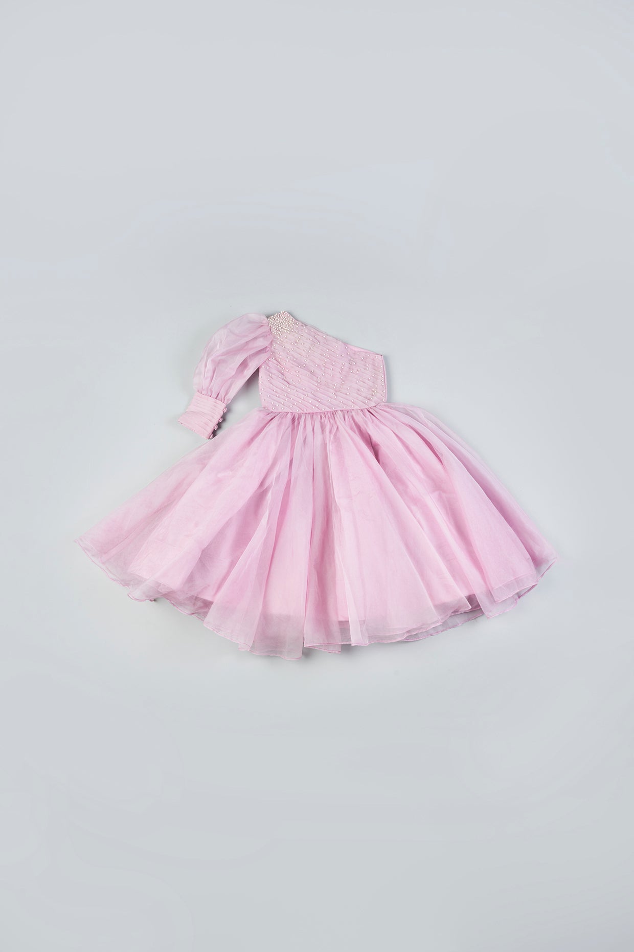 Lilac Hand Embroidered Gown For Girls by Pankhuri by Priyanka - Kids at Pernia's Pop Up Shop