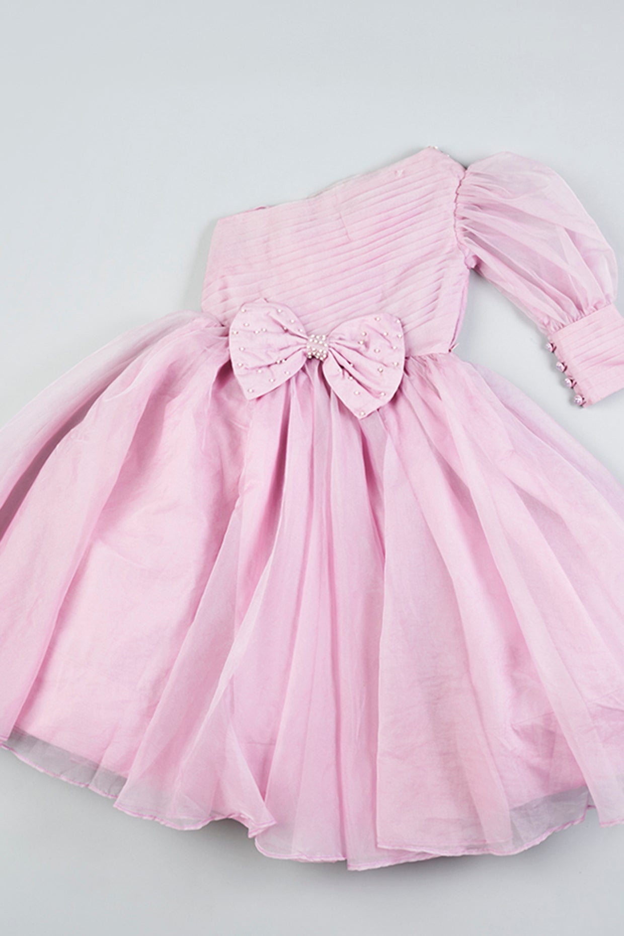 Lilac Hand Embroidered Gown For Girls by Pankhuri by Priyanka - Kids at Pernia's Pop Up Shop