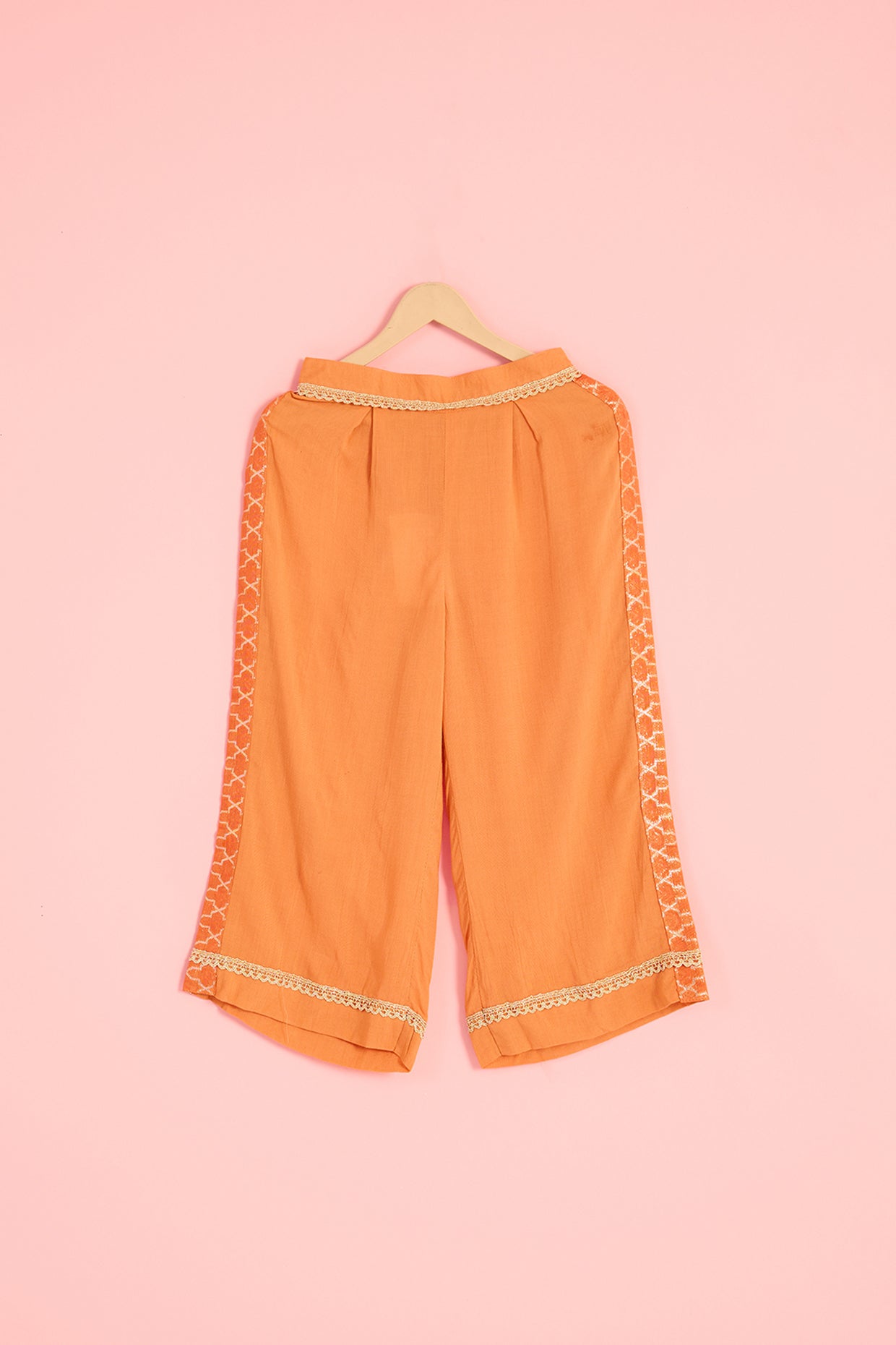 Orange Georgette Printed & Embroidered Co-Ord Set For Girls by Pankhuri by Priyanka - Kids at Pernia's Pop Up Shop
