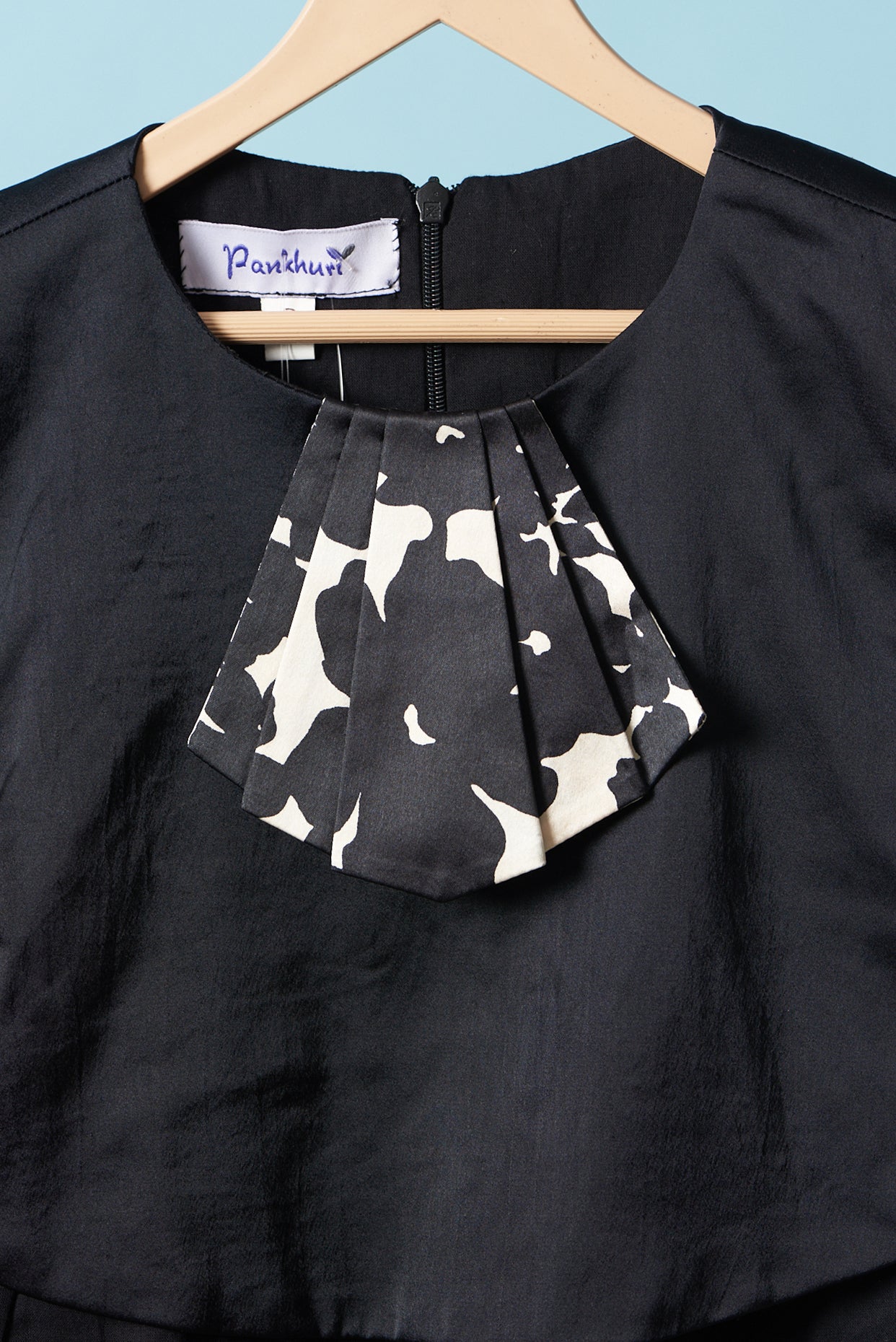 Black Printed Skirt Set For Girls by Pankhuri by Priyanka - Kids at Pernia's Pop Up Shop