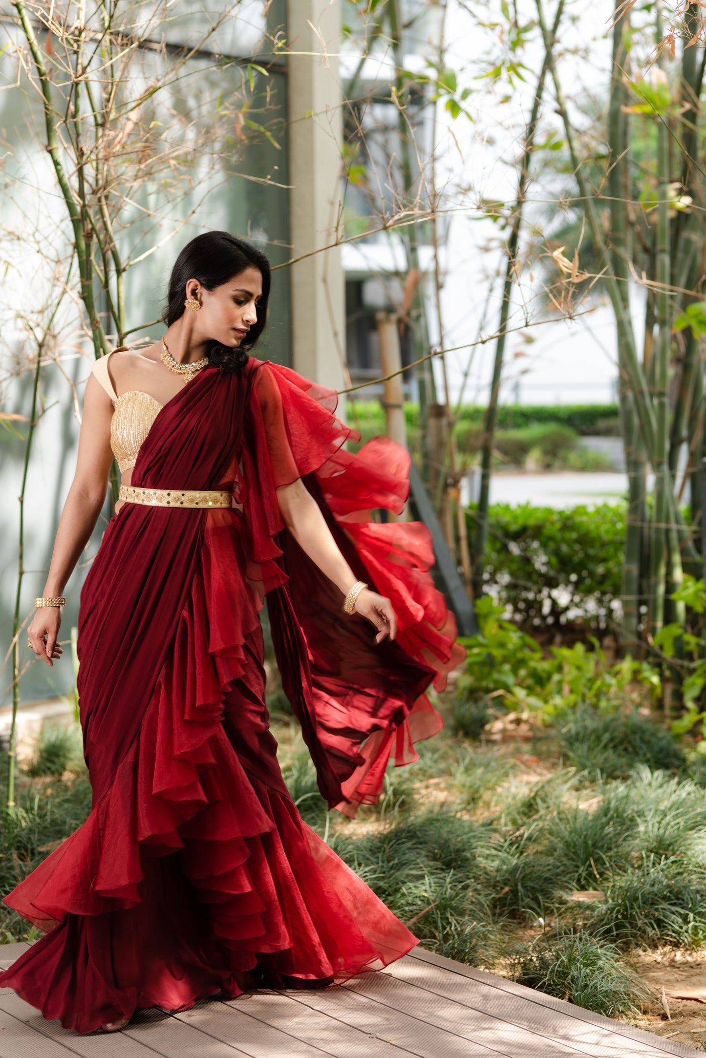 Lara Ruffle Saree