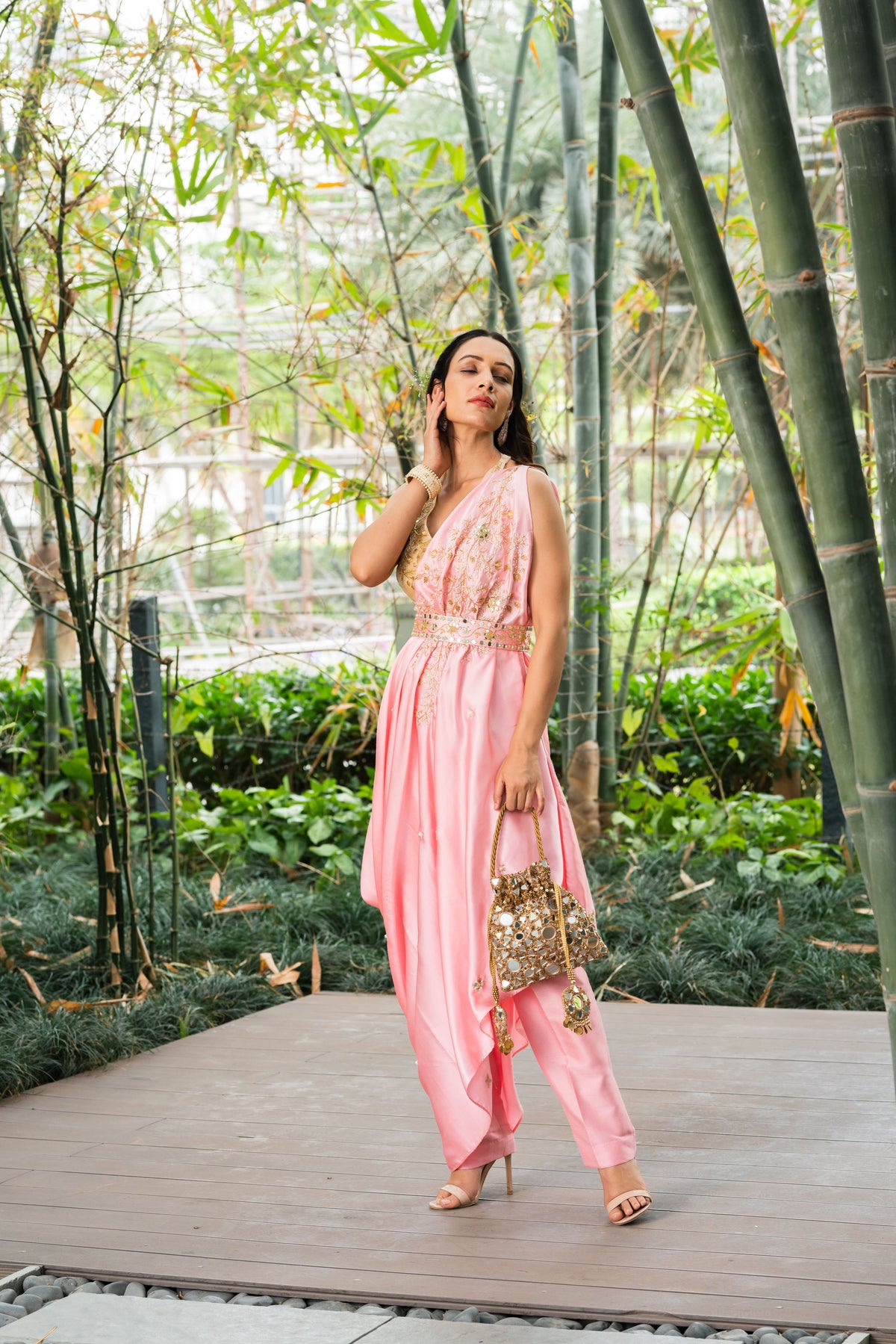 Saanjh Drape Saree with Pants