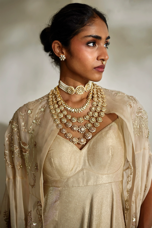 LUMI CAPE ANARKALI SET