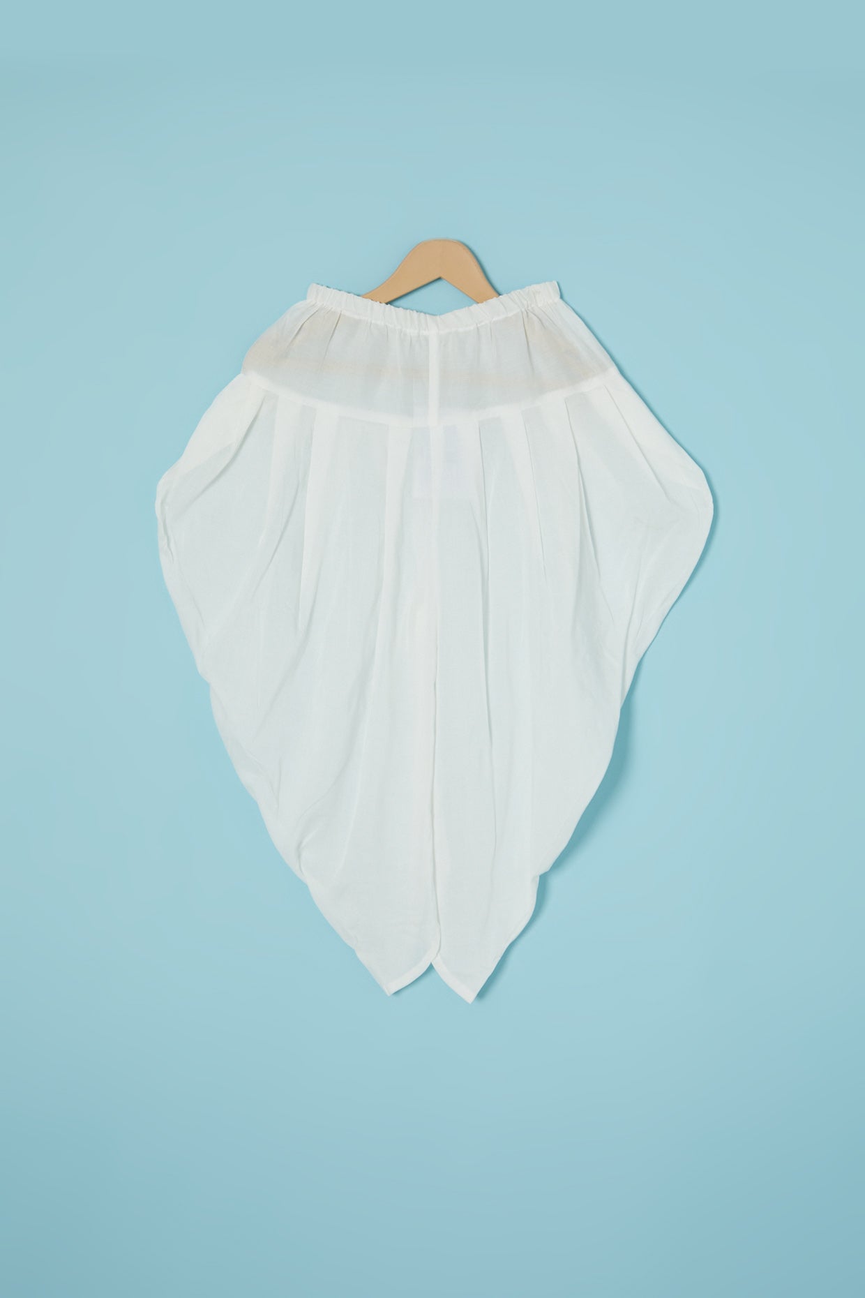 White Modal Silk Dhoti Set by Pankhuri by Priyanka - Kids at Pernia's Pop Up Shop