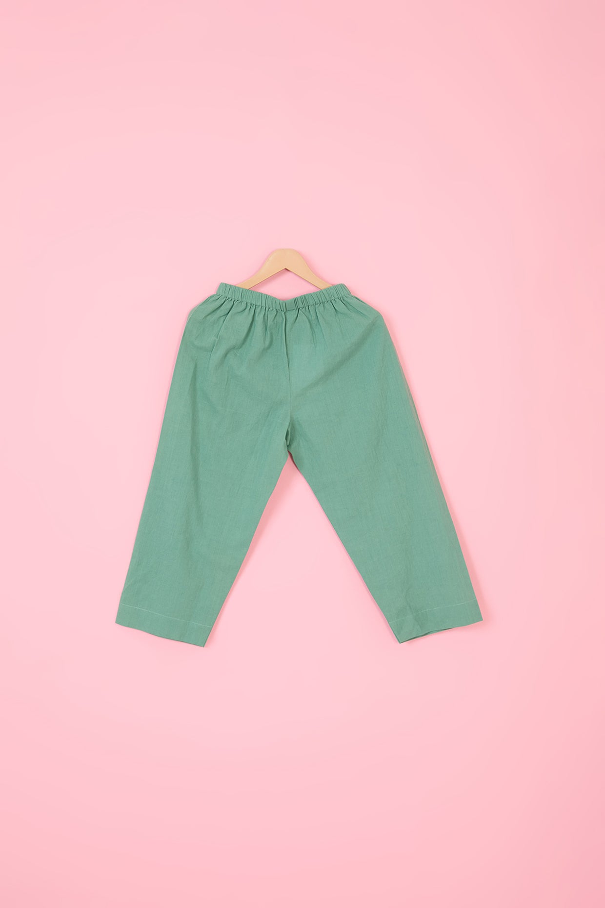 Green Pure Chanderi Hand Block Printed Kurta Set For Boys by Pankhuri by Priyanka - Kids at Pernia's Pop Up Shop