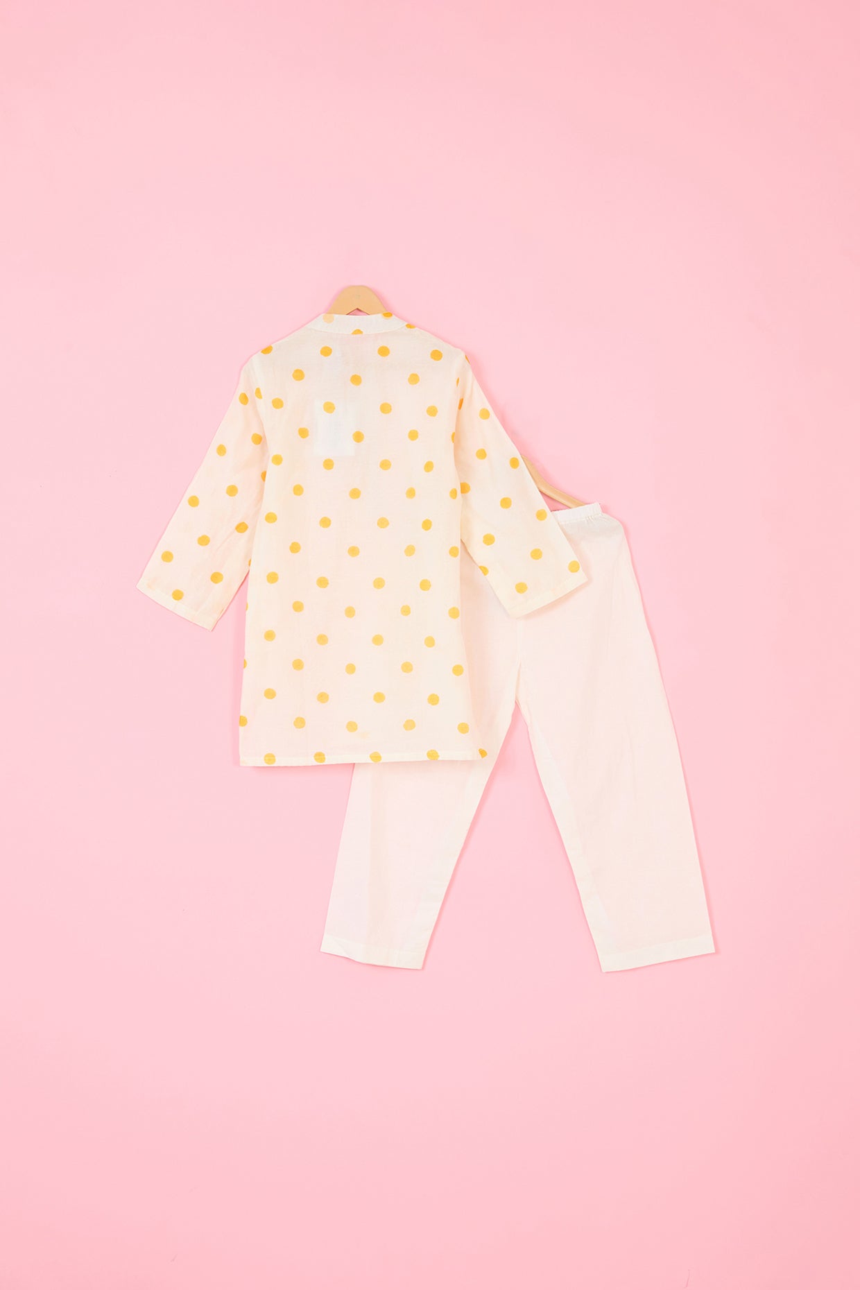 Yellow Pure Chanderi Hand Block Printed Nehru Jacket Set For Boys by Pankhuri by Priyanka - Kids at Pernia's Pop Up Shop