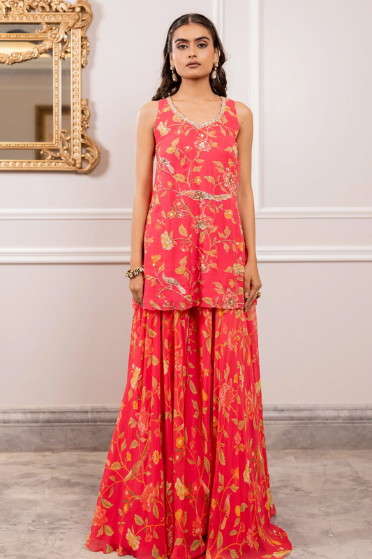 MISSY KURTA SET – PEONY PINK