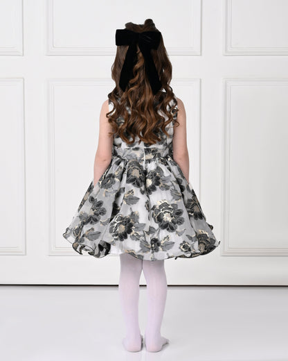 Camellia Pony Floral Printed Dress Off White