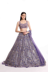 purple lehenga