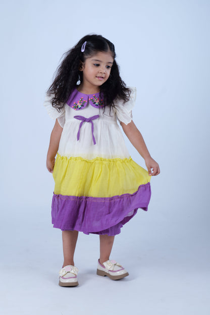 Chanderi 3 layer Dress