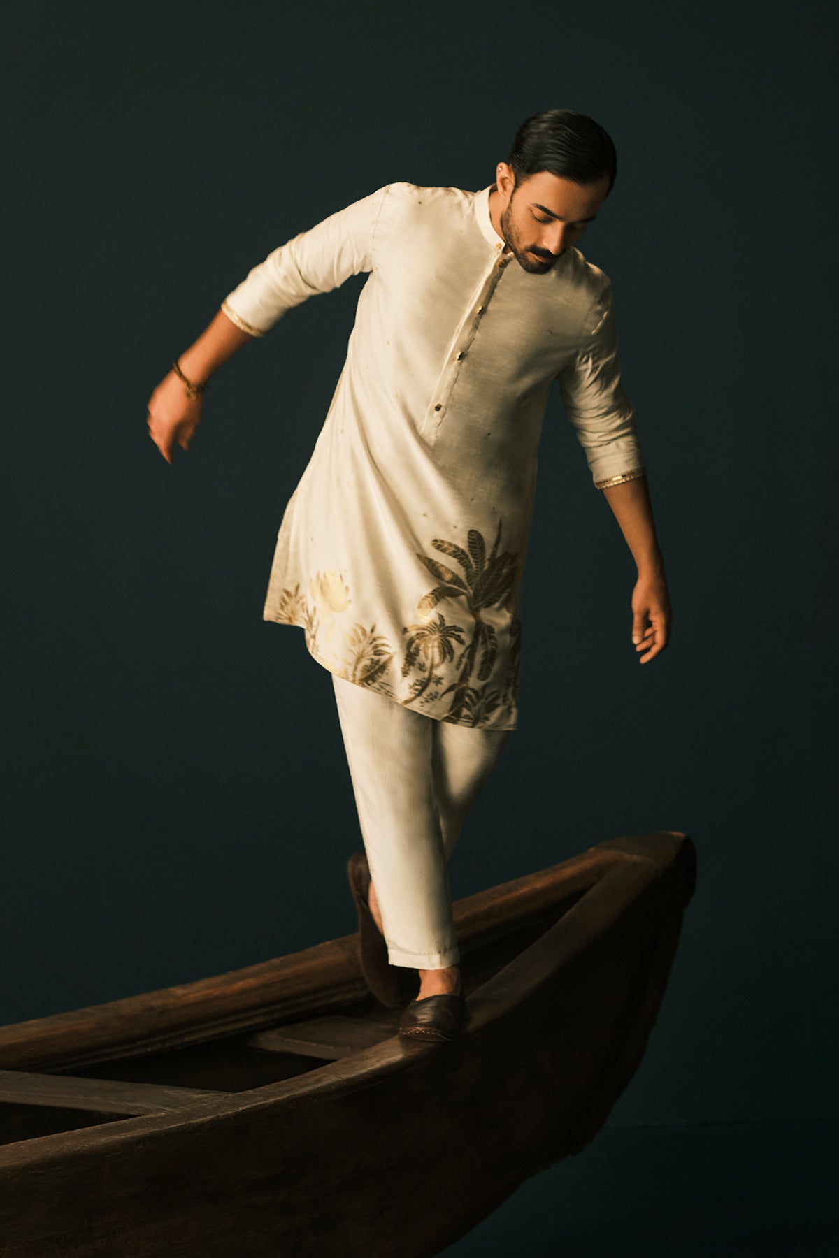 Ivory Backwater Postcard Kurta Set