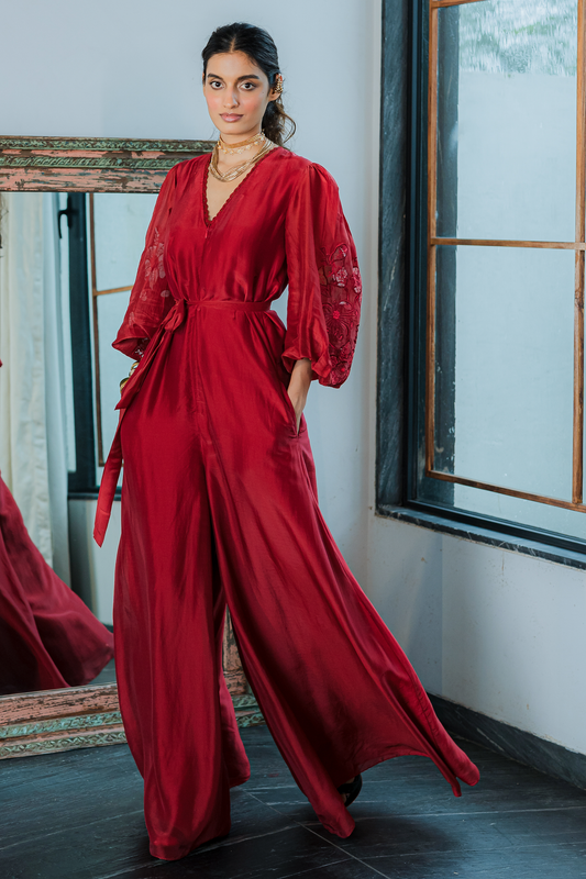 DAHLIA JUMPSUIT – RED