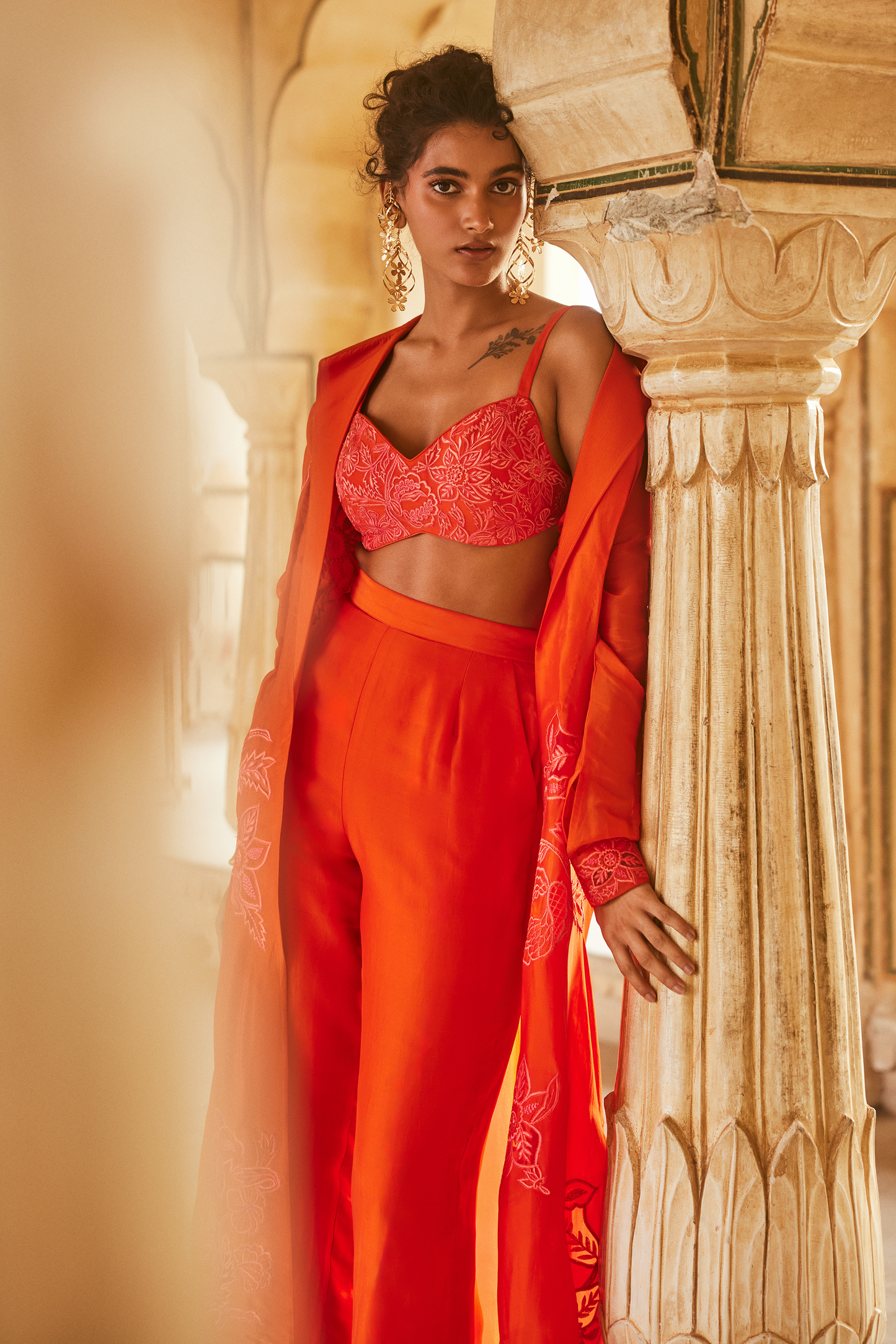 ANTOINETTE JACKET SET – VERMILLION