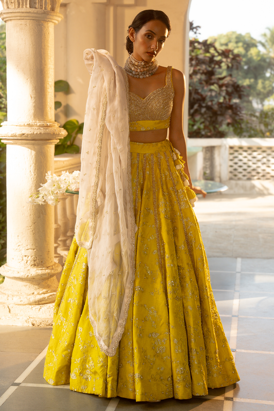 ADELE LEHENGA SET – YELLOW