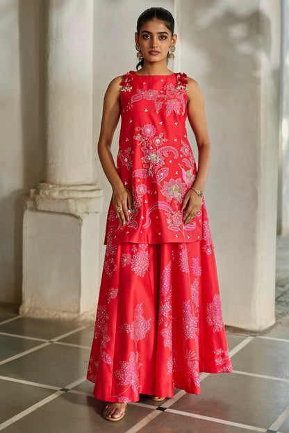 HALO KURTI SET – RED