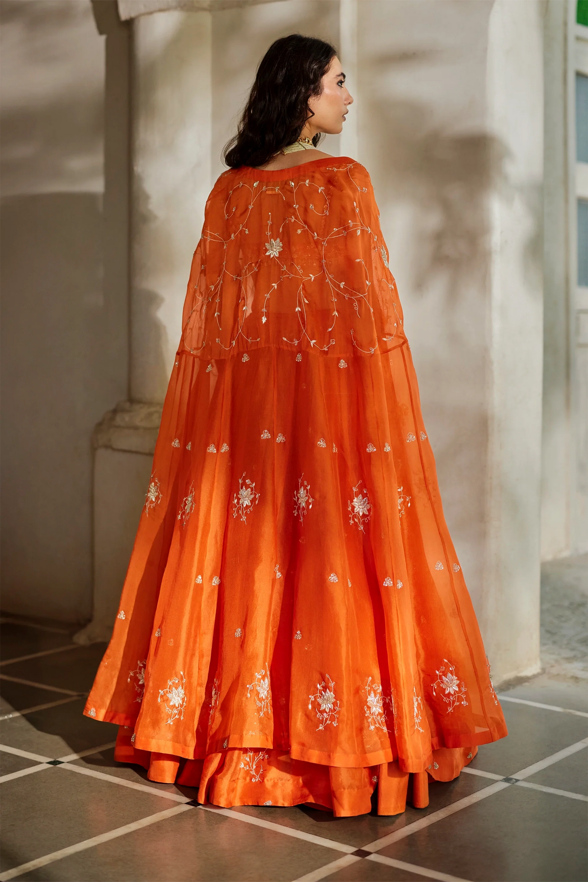 SARA CAPE LEHENGA SET