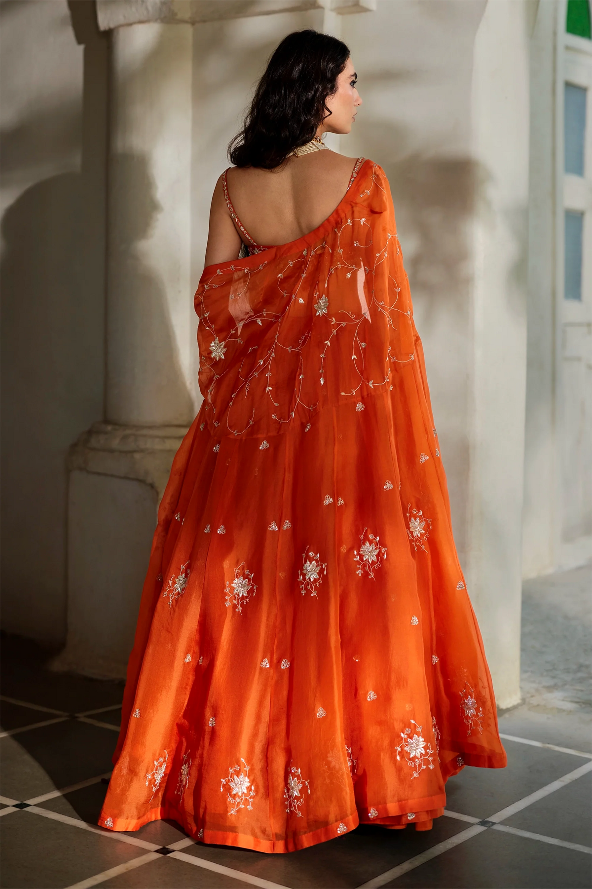 SARA CAPE LEHENGA SET