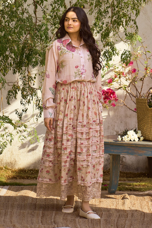 CASSANDRA SKIRT SET – PINK