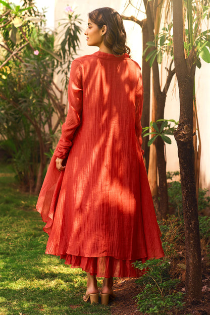 PEYTON KURTA SET – VERMILLION