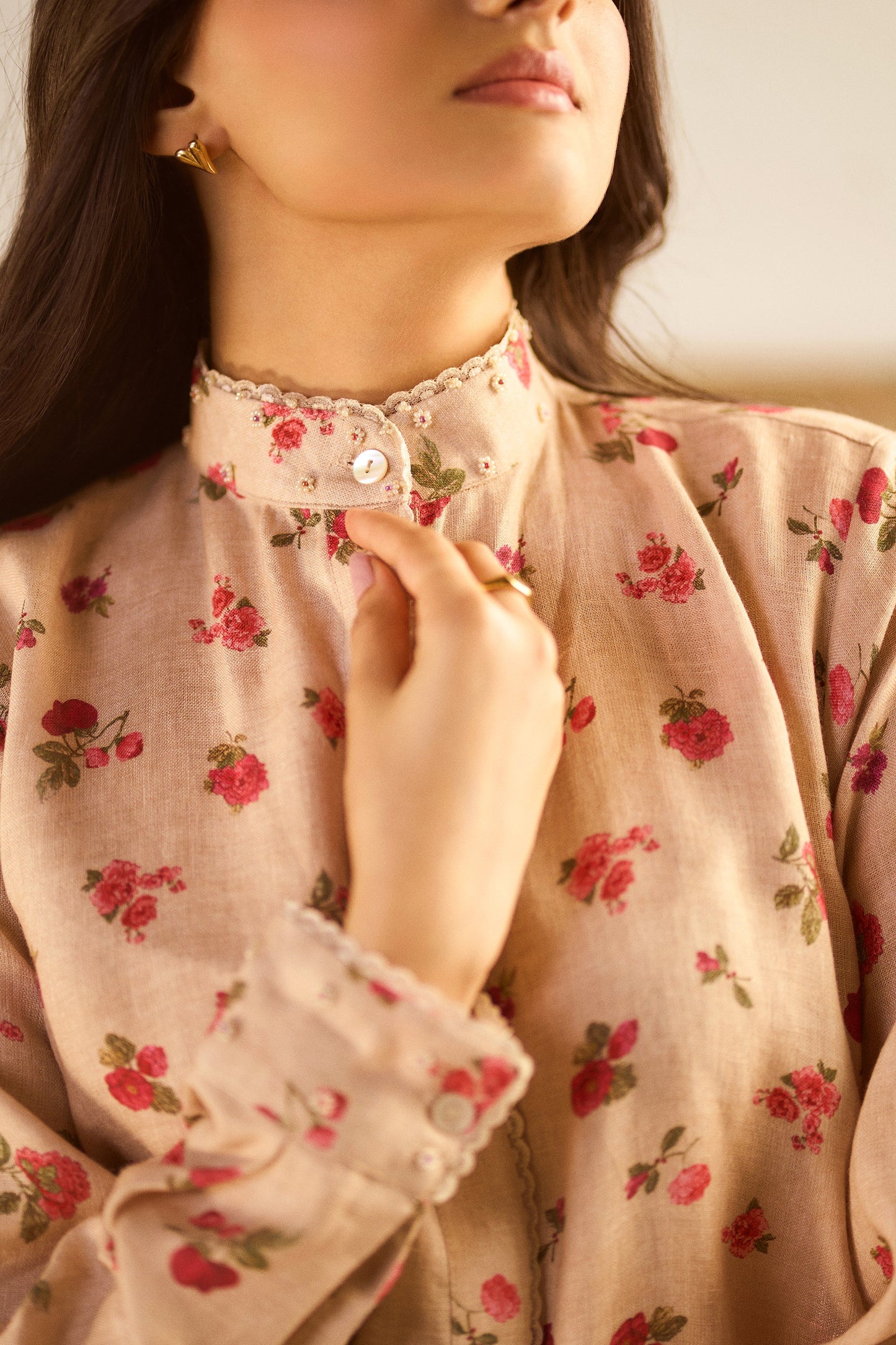 THEODORA KURTA SET – SAND