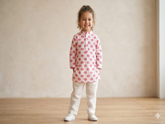 Pink Elephant Print Set