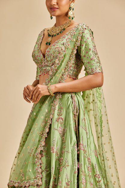 Jade Green Lehenga Choli Set