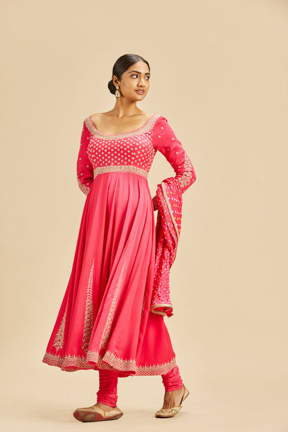 Fuchsia Anarkali Set