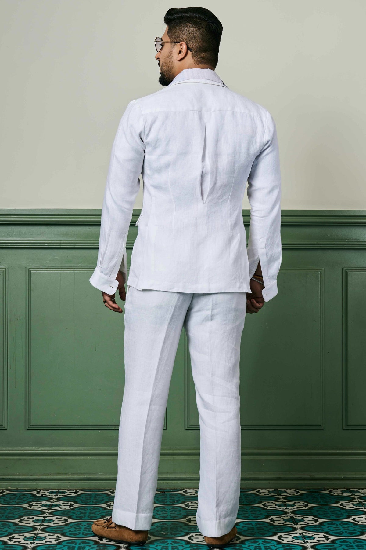 Purchase White Linen Safari Suit Online