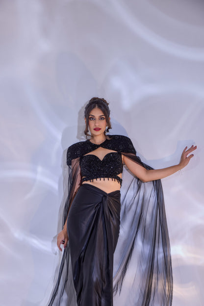 Jeevon Skirt and Cape Set