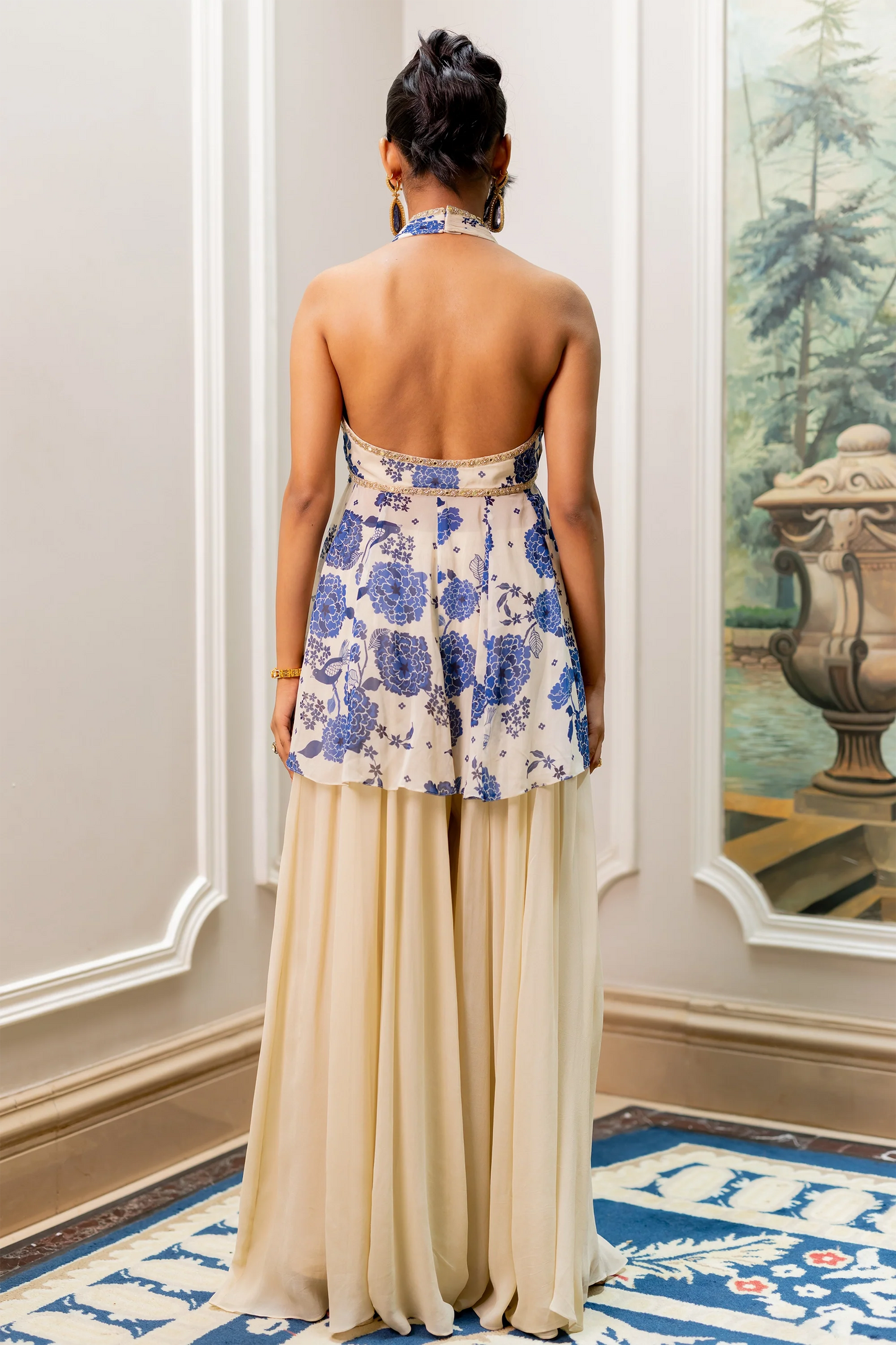 MELINDA PEPLUM SET – IVORY