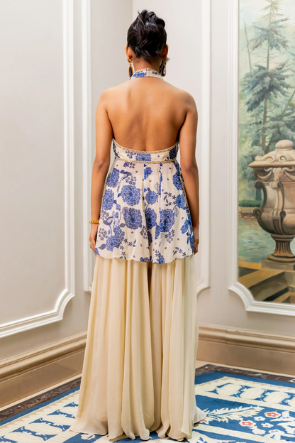 MELINDA PEPLUM SET – IVORY