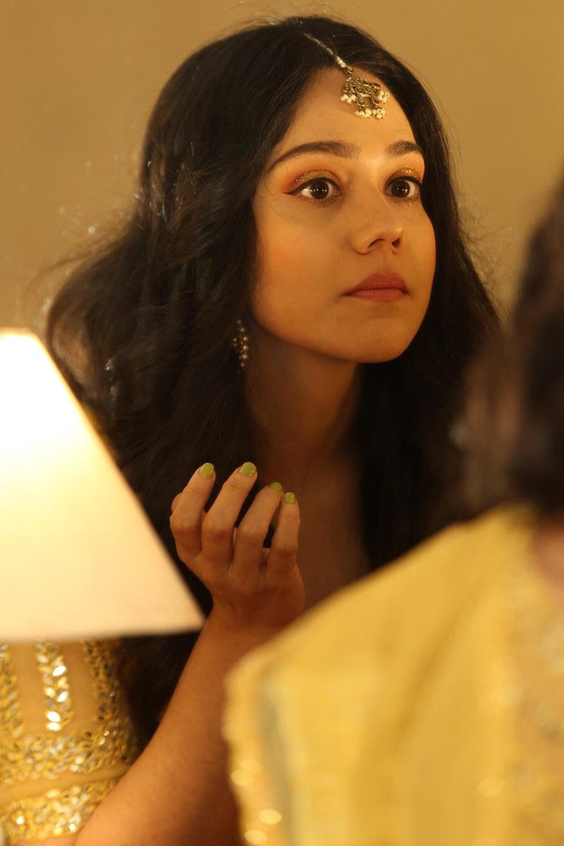 Ratnika Vyas in Sunburst Yellow Tulle Saree
