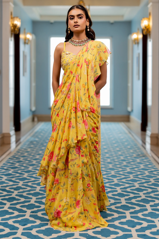 SAYURI SAREE SET – YELLOW