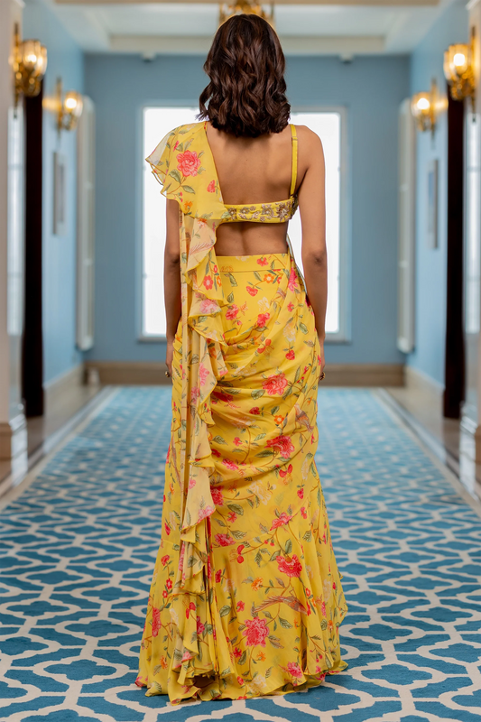 SAYURI SAREE SET – YELLOW