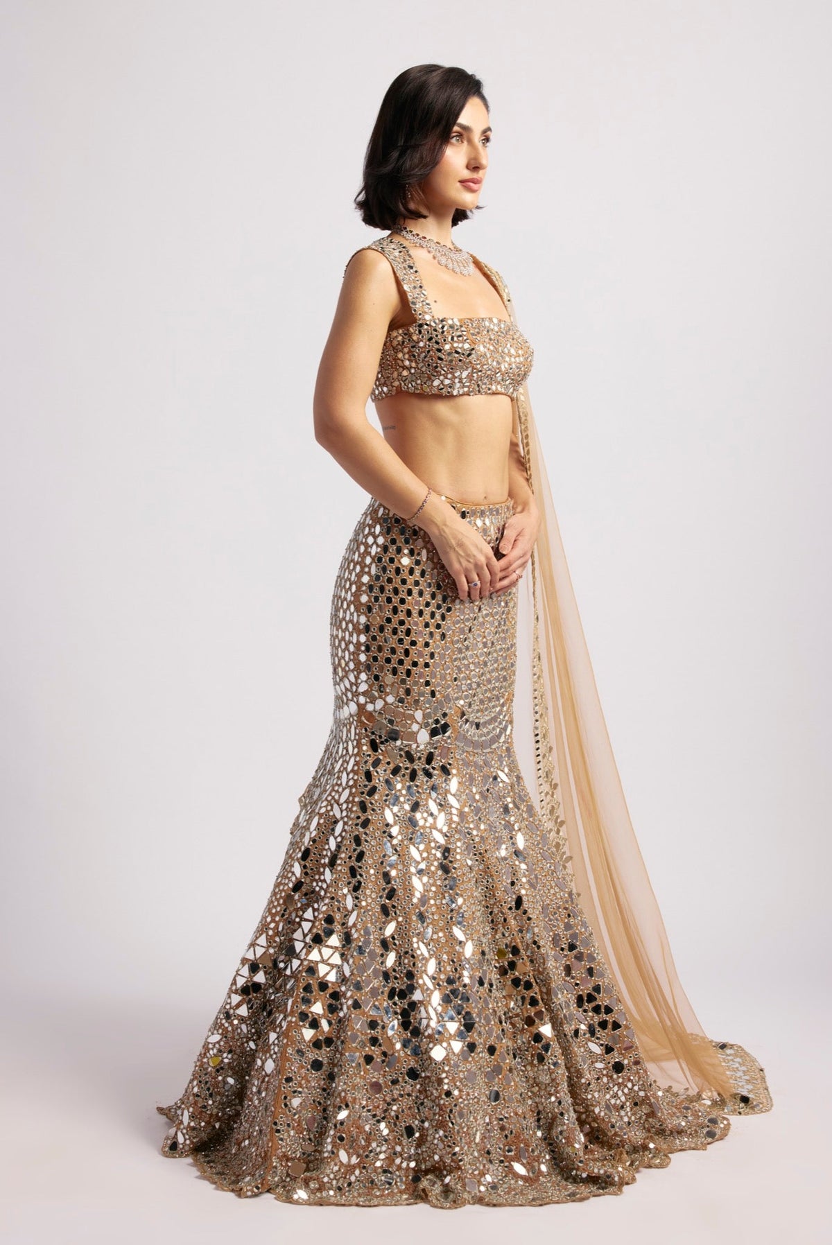 BLAIR GOLD FISHCUT LEHENGA