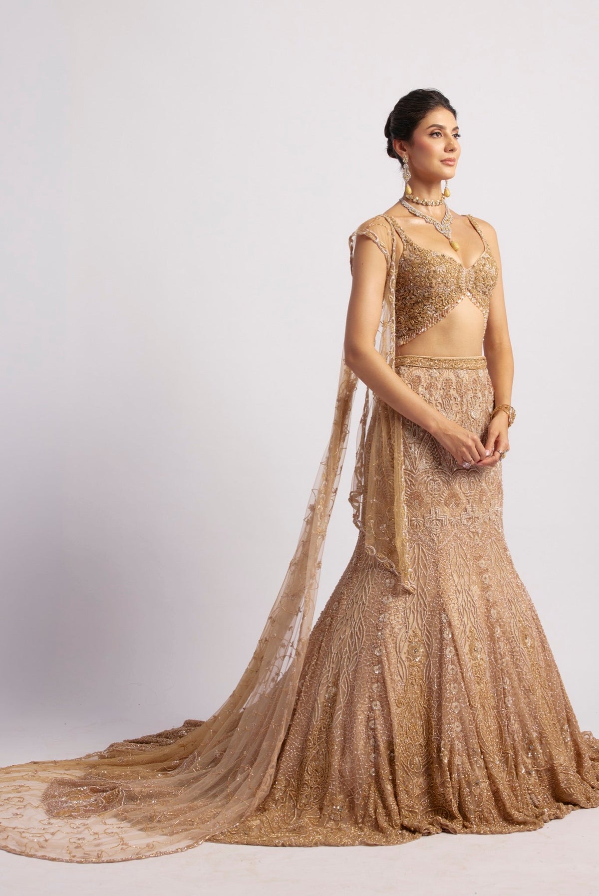 NAZIA OMBRE A-LINE LEHENGA SET