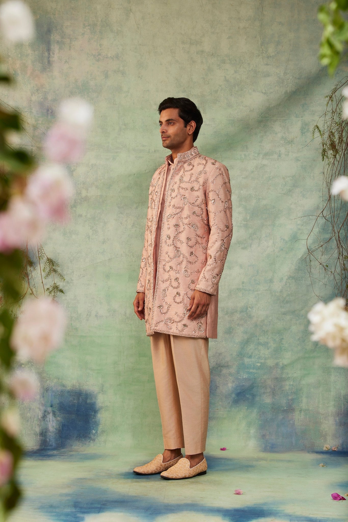 PEACH SHERWANI