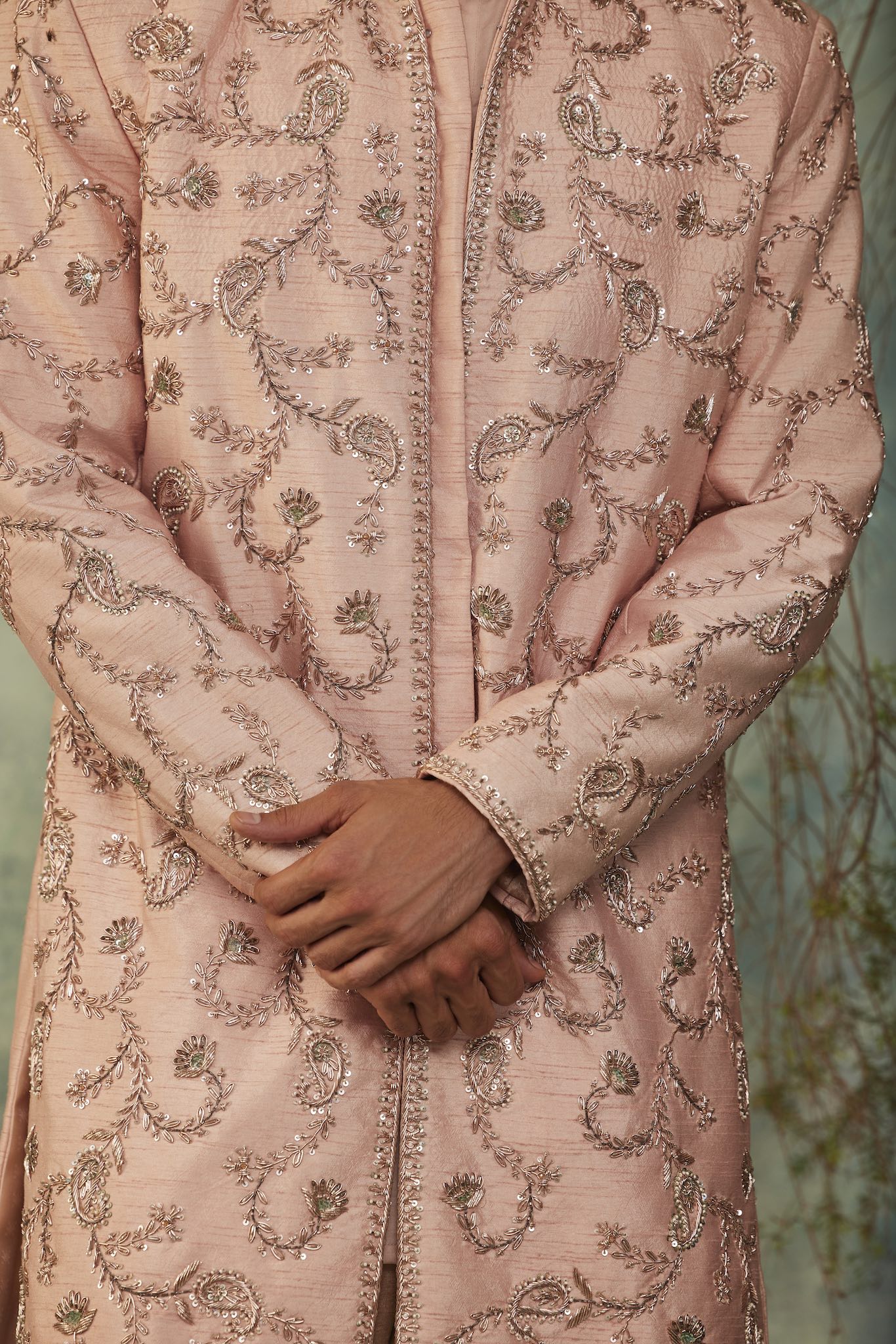 PEACH SHERWANI
