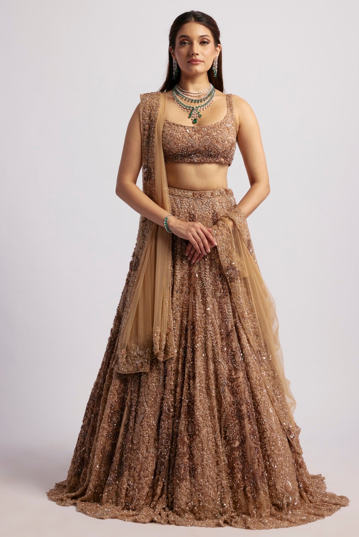 RAZIA BROWN LEHENGA